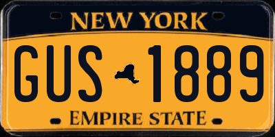 NY license plate GUS1889
