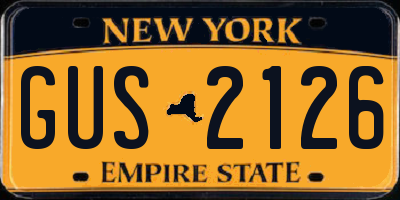 NY license plate GUS2126