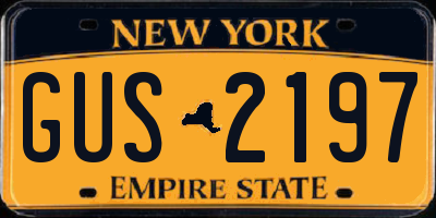 NY license plate GUS2197