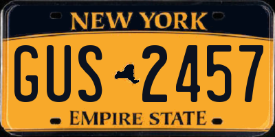 NY license plate GUS2457