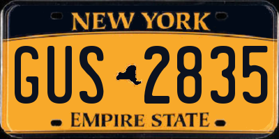 NY license plate GUS2835
