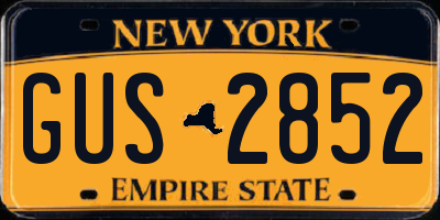 NY license plate GUS2852
