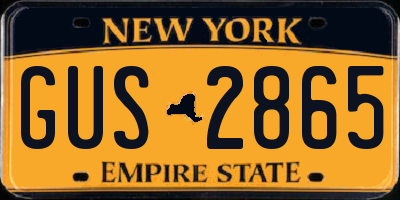 NY license plate GUS2865