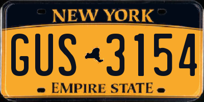 NY license plate GUS3154