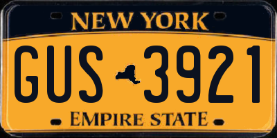 NY license plate GUS3921