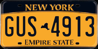 NY license plate GUS4913