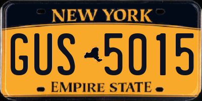 NY license plate GUS5015