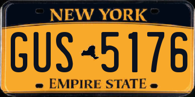 NY license plate GUS5176