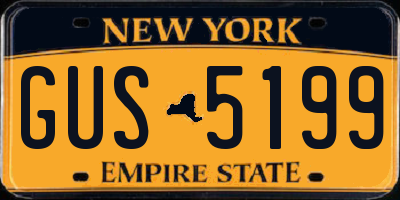 NY license plate GUS5199