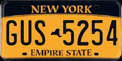 NY license plate GUS5254