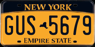 NY license plate GUS5679