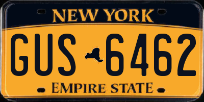 NY license plate GUS6462