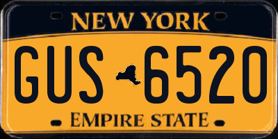 NY license plate GUS6520