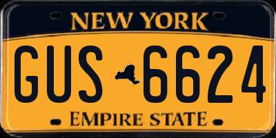 NY license plate GUS6624