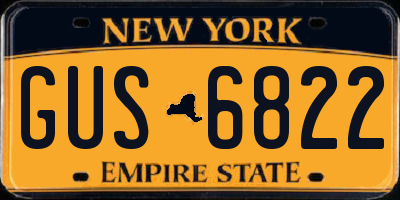 NY license plate GUS6822