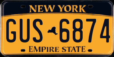 NY license plate GUS6874