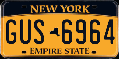 NY license plate GUS6964