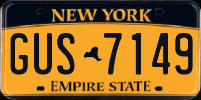 NY license plate GUS7149