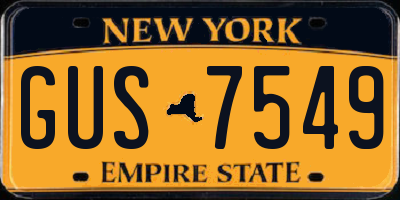 NY license plate GUS7549