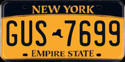 NY license plate GUS7699