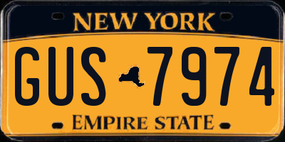 NY license plate GUS7974