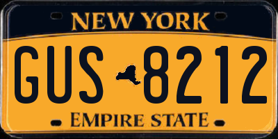NY license plate GUS8212