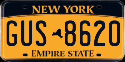 NY license plate GUS8620