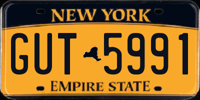 NY license plate GUT5991