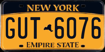 NY license plate GUT6076