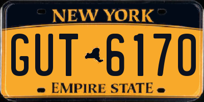NY license plate GUT6170