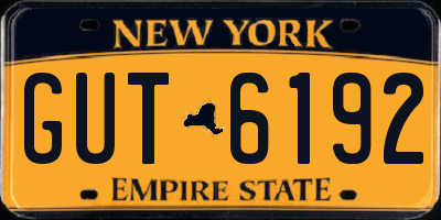NY license plate GUT6192