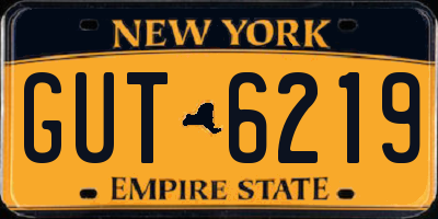NY license plate GUT6219