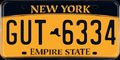 NY license plate GUT6334