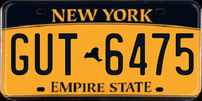 NY license plate GUT6475