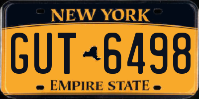 NY license plate GUT6498
