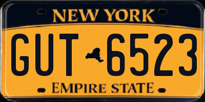 NY license plate GUT6523