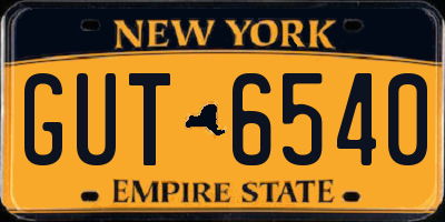 NY license plate GUT6540