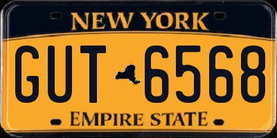 NY license plate GUT6568