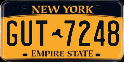 NY license plate GUT7248