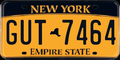 NY license plate GUT7464