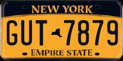 NY license plate GUT7879