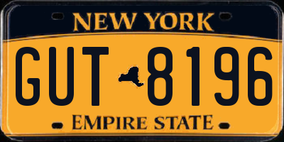 NY license plate GUT8196