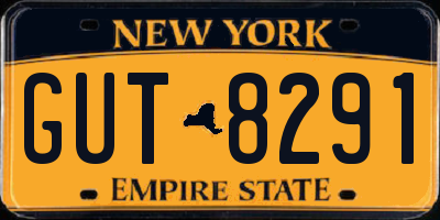 NY license plate GUT8291
