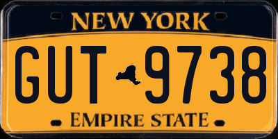 NY license plate GUT9738
