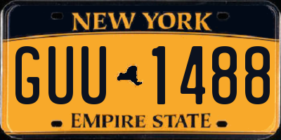NY license plate GUU1488