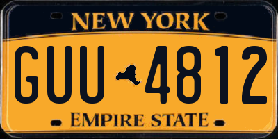 NY license plate GUU4812