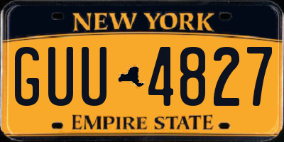 NY license plate GUU4827