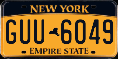 NY license plate GUU6049