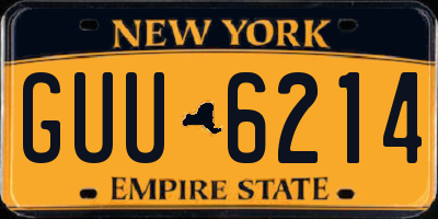 NY license plate GUU6214
