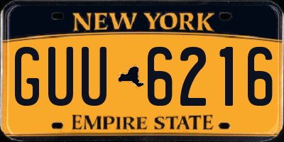 NY license plate GUU6216